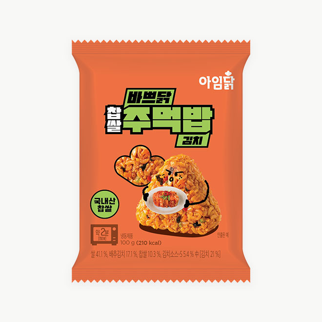 ★한정★ 아임닭 바쁘닭 찹쌀주먹밥 김치 1팩